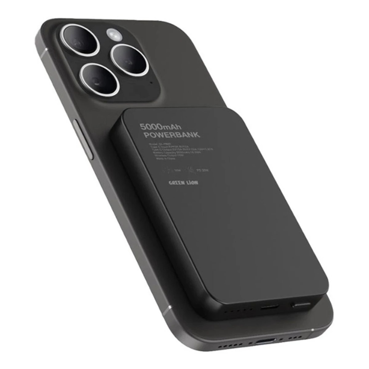 پاوربانک گرین مدل GL-MAG 5 ظرفیت ۵۰۰۰ میلی آمپر مغناطیسی