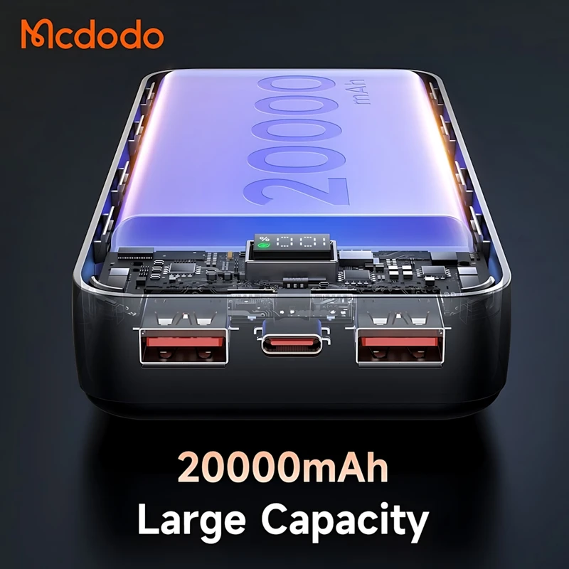 پاوربانک مک دودو مدل MC-4230 LED ظرفیت 20000 میلی آمپر  new